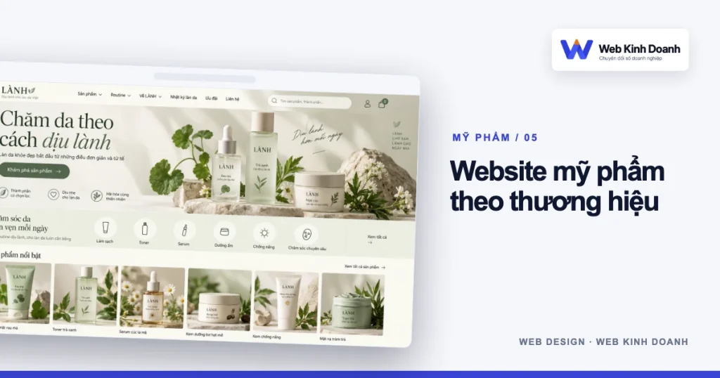 Ảnh đại diện thiết kế website: Cách chọn mẫu website mỹ phẩm phù hợp với thương hiệu