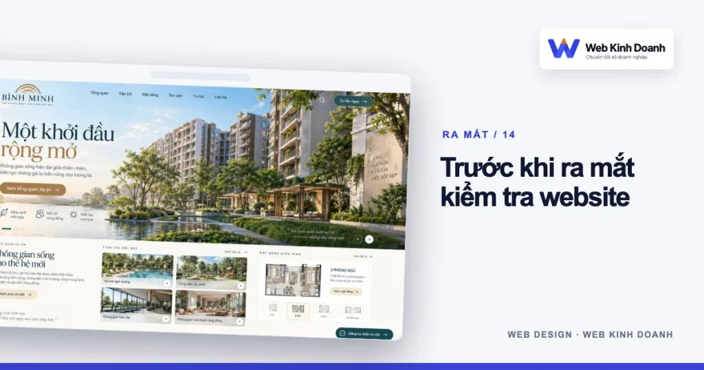 Ảnh đại diện thiết kế website: Checklist kiểm tra website trước khi ra mắt