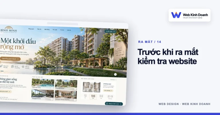 Ảnh đại diện thiết kế website: Checklist kiểm tra website trước khi ra mắt