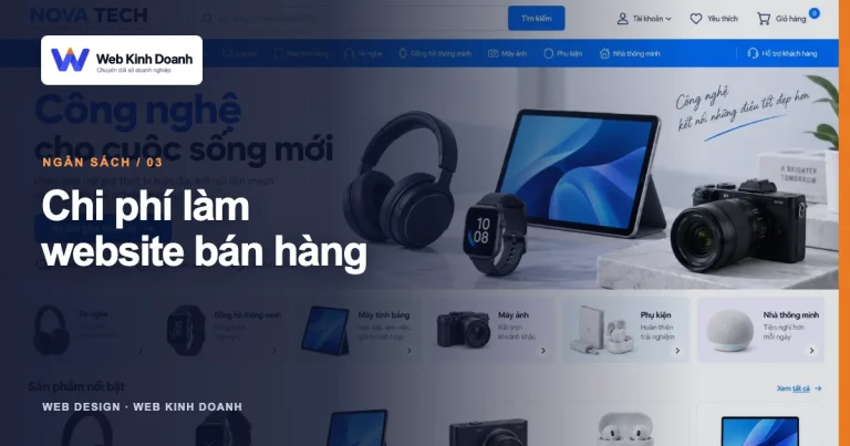 Ảnh đại diện thiết kế website: Chi phí làm website bán hàng gồm những khoản nào?